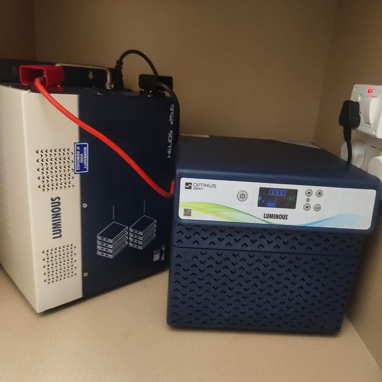 Home inverter and battery setup