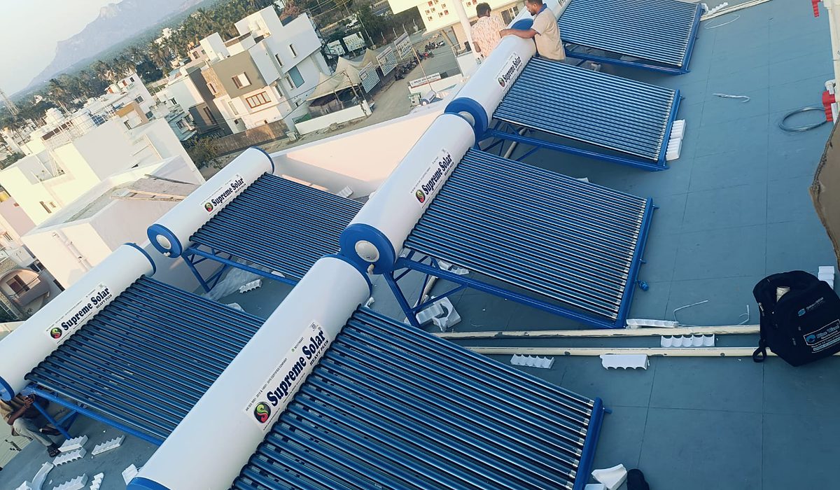 Supreme Solar water heating systems on a rooftop